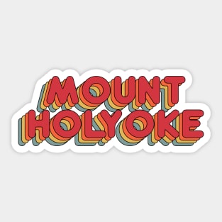 Mount Holyoke College Vintage Rainbow Sticker